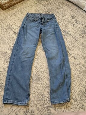 American Eagle Outfitters Women’s Blue Straight-Leg Jeans